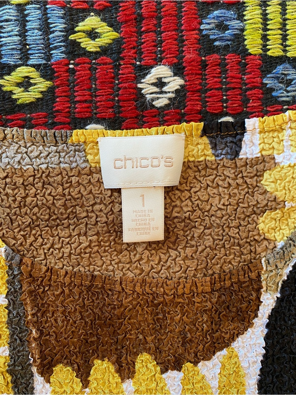 Chico's Textured Abstract Tank Top - Picture 5 of 6